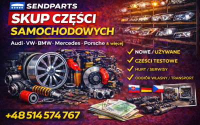 I WILL BUY PURCHASE CAR PARTS AUDI VW SEAT SKODA BMW MERCEDES PORSCHE NEW USED , SKUP CZĘŚCI SAMOCHODOWYCH AUT POWYPADKOWYCH, POSERWISOWYCH, NADWYŻKI MAGAZYNOWE, NOWE UŻYWANE, WSPÓŁPRACA !!!